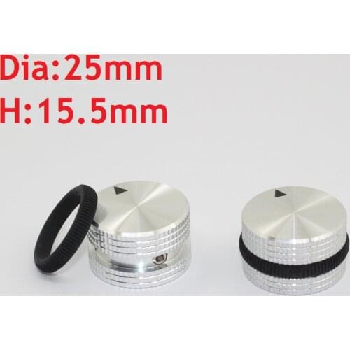 All Aluminum Dia 25mm 40mm Amplifier Knobs Volume Adjust Button Pattern Chassis Enclosure