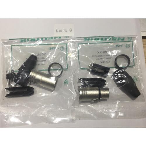 20PCS/lot original FOR NEUTRIK connector 10PCS NC3MXX & 10PCS NC3FXX Male et femelle Un ensemble 3 Broches XLR Connecteur avec