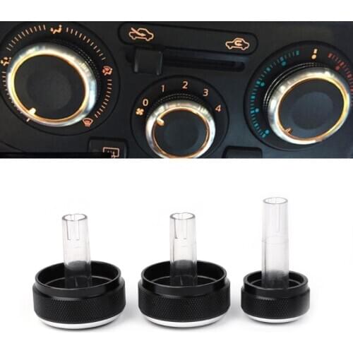 3Pcs/set Round Shape AC Air Condition Panel Control Switch Knob