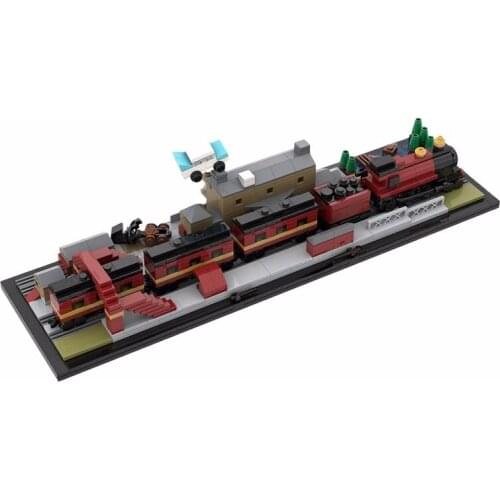 -31632 Magic crossing Express Train and Magic Station Building Model Building Block Educational Toys for Children