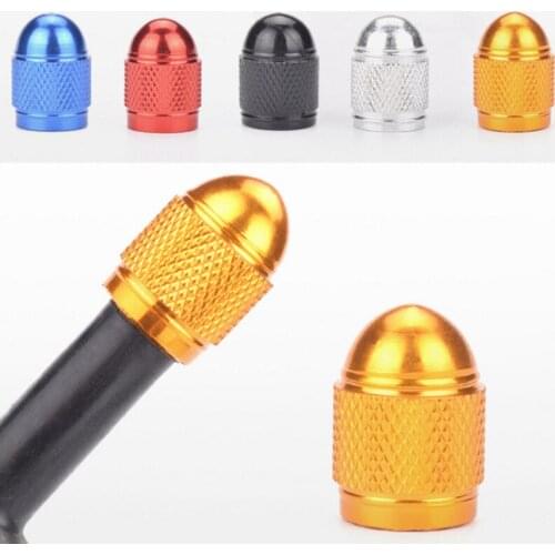 4PCS Bicycle Valve Caps Aluminum Alloy Schrader Valve Caps Cars Motorcycles Wheel Tire Valve Dust Cover Bike Bicycle Accessories