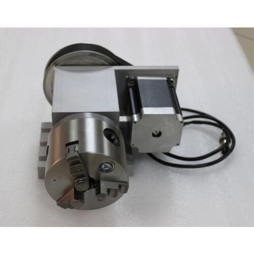 CNC 4th axis K11 CNC 3 Jaw Chuck CNC Rotary Axis 100mm 4th A axis Ratio 4:1 NEMA34 57mm For CNC Router Lathe