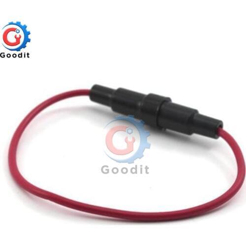 5PCS Home Protection Inline Fuse Holder Copper Wire Components 5A 220V Fuse Box
