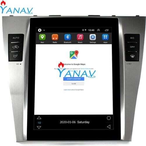 10.4" inch tesla style vertical screen Android 9.0 Multimedia Player For-Toyota Camry 08-11 PX6 Vertical Tesla Screen Car Radio