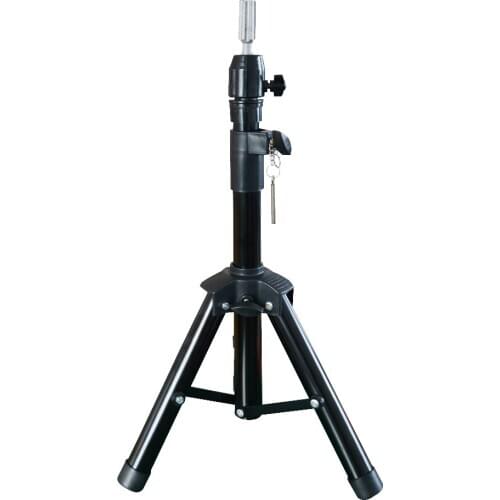 Black Tripod for Wigs Head Stand Adjustable Wig Stand for Mannequin Training Head Holder Hairdressing Clamp Tripod Stand