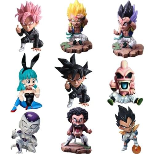 Dragon Ball Z Vertical Middle Finger Series Goku Frieza Vegeta Buu Super Saiyan Animation Action Figure Collectible Model Toy