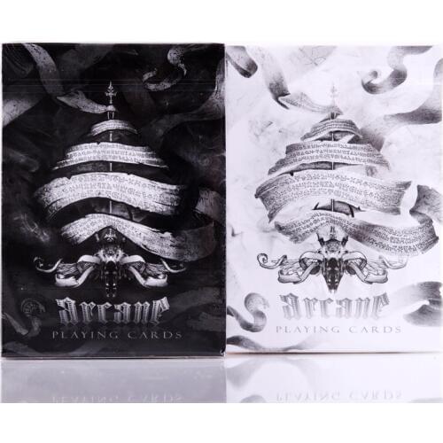 Ellusionist Black Arcane Deck Black/White Magic Cards Playing Card Poker Close Up Stage Magic Tricks for Professional Magician