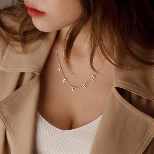 Custom Necklace Personalized Custom Necklace Custom Letter Necklace Initial Necklace Personalized Necklace Name personalized Vot