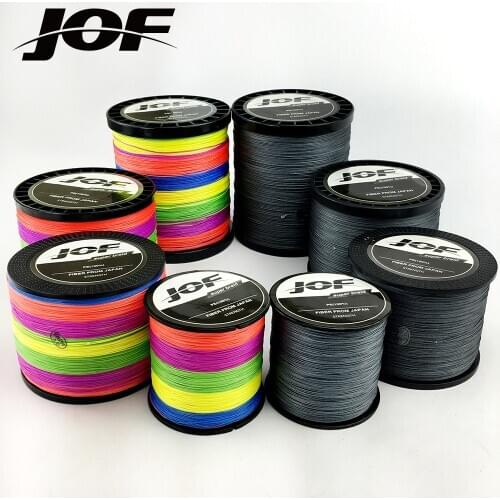 JOF 1000/500/300100m PE Multifilament Carp Braided Fishing Line 12/9/8 Strands for Braid Cord Bait Casting Wire Accessories