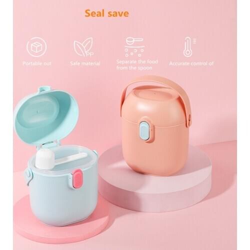 Infant Food Milk Powder Box Portable Outdoor Large Capacity Storage Tank Baby Feeding Formula Dispenser Baby Essential Snack Cup