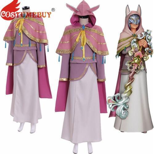 CostumeBuy Kingdom Hearts III Ava Cosplay Women Pink Dress Hood Halloween Costume Custom made Full Set Suits Outifts