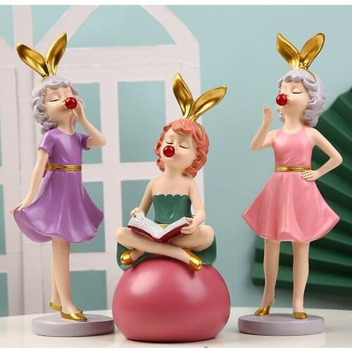 Nordic Creative Resin Bubble Female Body Art Ornaments Living Room Bedroom Cute Home Decorat Ornaments