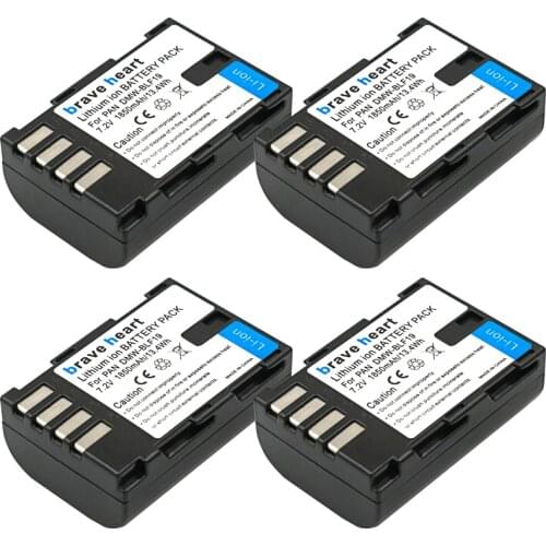 4pcs 1850mAh DMW-BLF19 DMW BLF19 DMW-BLF19e BLF19pp Camera Li-ion Battery for Panasonic Lumix G9 GH3 GH3K GH4 GH4K GH5