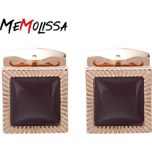 MeMolissa [new] high-grade gem gold sand ancient golden French cufflinks