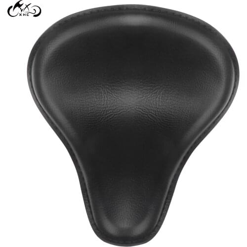 Motor Retro Black Synthetic Leather Solo Slim Seat For Harley Sportster Chopper Bobber Dyna Street Bob FXDB Fat Bob FXDF FLD
