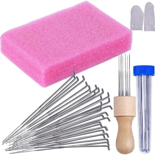 LMDZ 30Pcs Felting Needle Kit, Needle Felting Kit, Needle Felting Supplies with Felting Needle, Felting Foam Pad
