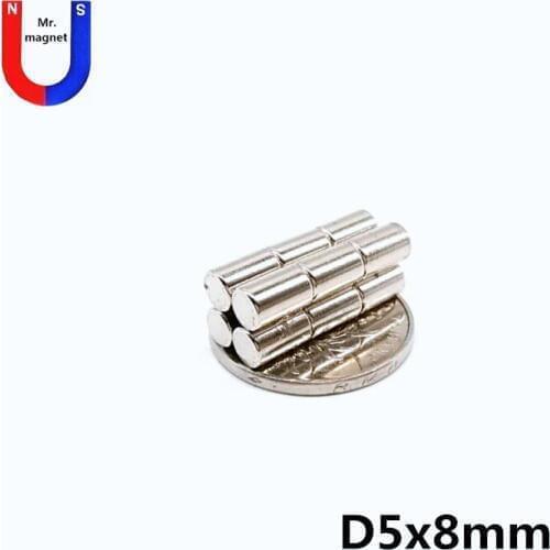 1000pcs 5x8 mm Neodymium magnet N35 5mm x 8mm Strong Magnets 5*8 Tiny Disc Nd-Fe-B Rare Earth For Crafts Models Fridge Sticking