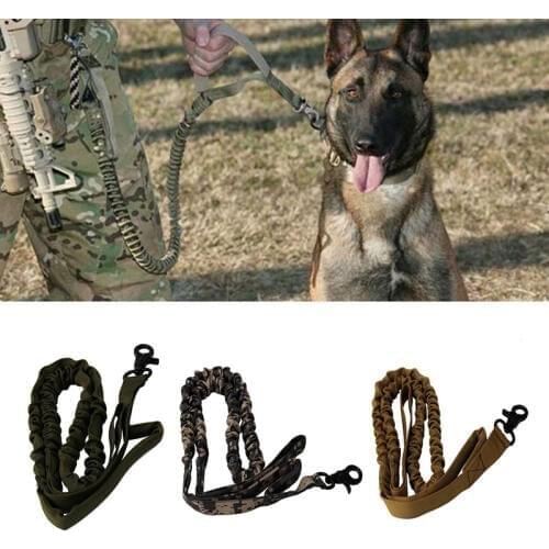 Dog Leash 1000D Nylon Tactical Military Police Dog Training Leash Elastic Pet Collars for dog clothes