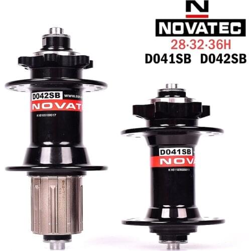 Novatec Hub D041SB D042SB Mountain Bike Disc Card Brake 28/32/36 Holes MTB Road Bicycle Bearing Hubs QR 32H 8/9/10/11/12 Speed