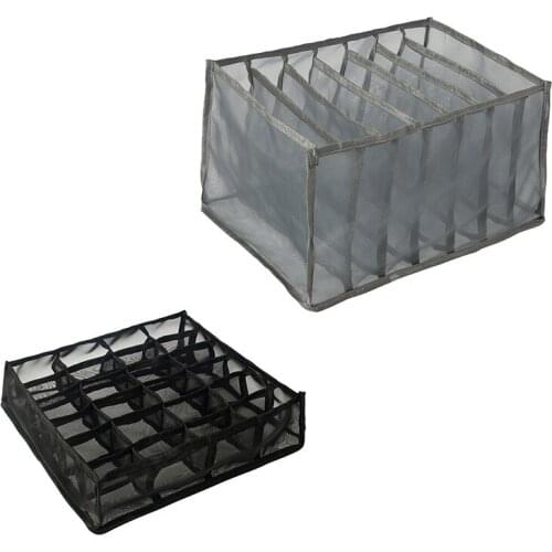 New Underwear Organizer, 6/7/11/24 Grid Bra, Socks And Panties Storage Box, Wardrobe Drawer Clothes Divider Organizer#001