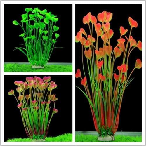 40cm 3Color PVC Underwater Artificial Aquatic Plant Ornaments Aquarium Fish Tank Green Water Grass Decor Landscape Decoration