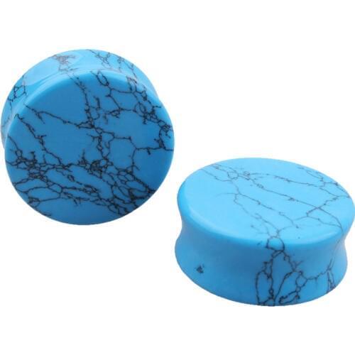 Fashion Natural Stone Ear Plugs Tunnel Ear Gauges Plug Ear Expander Stretcher Fashion Body Piercing Jewelry