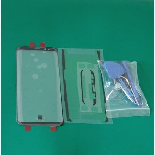 1pcs Original Screen Touch Panel Outer Lens For Samsung Galaxy S8 S8 Plus S9 S9 Plus Front Glass Replacement +Sticker Repair Too