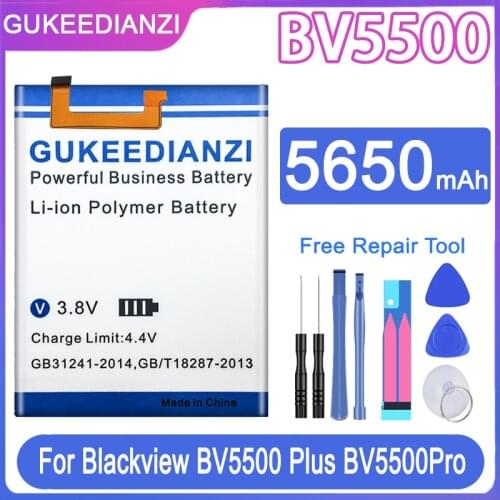 GUKEEDIANZI Replacement Battery BV5500 5650mAh For Blackview BV5500 Plus BV5500 Pro BV5500Plus BV5500Pro