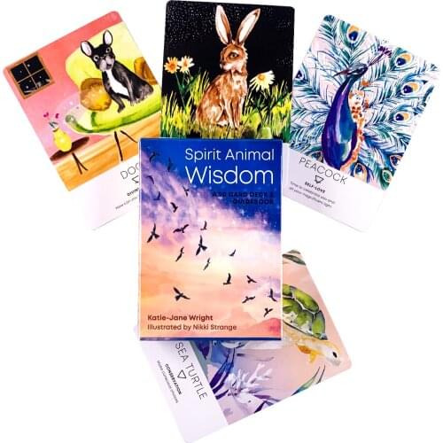 Cartoon Animal High Quality Card Spirit Animal Wisdom Oracle Cards Tarot Cards Board Game Tarot Cards with PDF Guide Book