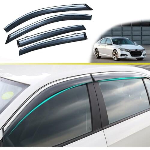 Window Deflectors For Honda ACCORD 2018 2019 car Styling Wind Decoration Guard Vent Visor Rain Guards Cover 4Pcs Accessories