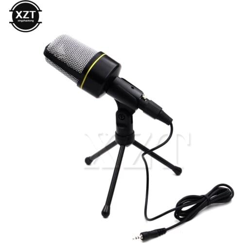 High Quality Professional Unidirectional Sound Microphone with Stand for PC Laptop MSN Skype Support Singing and Chatting