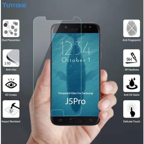 Screen Protector For Samsung Galaxy J5 Pro 9198 G3502 G3588 G3518 G3558 Tempered Glass 0.3mm 9H 2.5D Transparent Phone Film