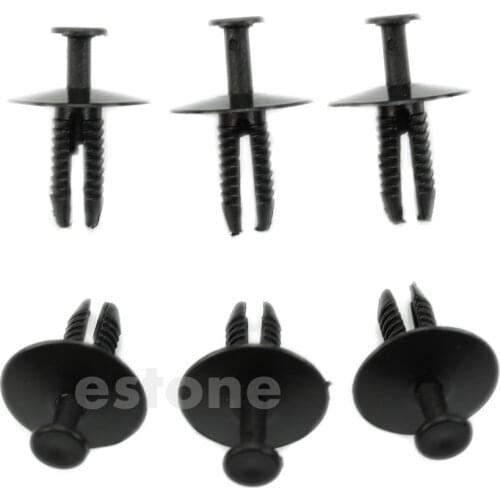 10pcs 6mm BMW Push Plastic Rivet Pin Clip- Bumpers, Interior Trim Panel Fascia J60F