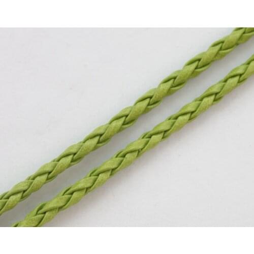 20 Meters of lightgreen artifical leather cord 3mm #22953