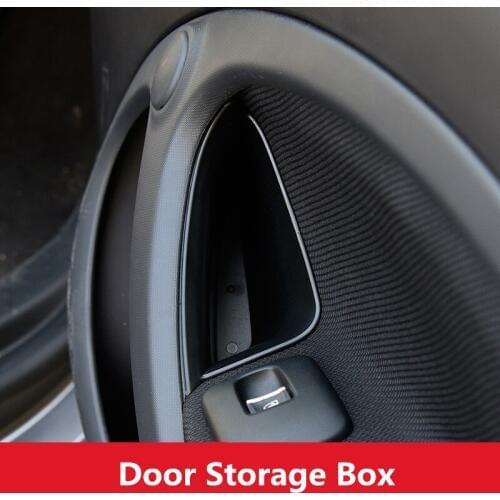 4pcs Car Door Handle Armrest Storage Box ABS Tray Holder Organizer For Smart forfour 2016 2017 2018 2019 Accessories