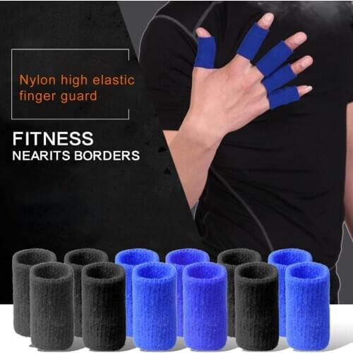 5/10Pcs Outdoor Basketball Volleyball Finger Sleeve Arthritis Support Finger Guards Breathable Elastic Sports Thumb Protectors