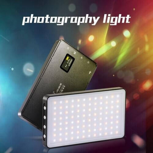 96LED Video Light 3000K-6500K Dimmable 4000mAh Rechargeable Fill Light DSLR Smartphone Vlog Light Lamp Photography Lighting Kit
