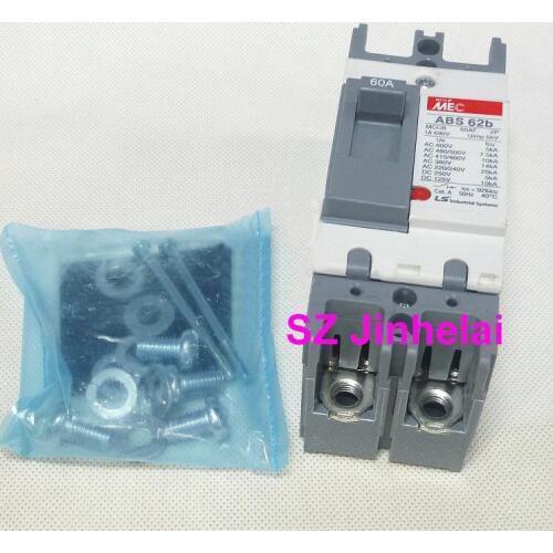 ABS62b Authentic original LS ABS 62b Molded case circuit breaker ABS-62B Air switch 2P 60A