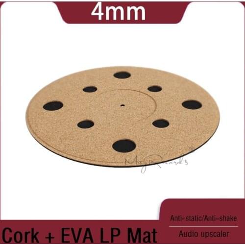 Anti-static Cork Turntable Slipmat With EVA Slip Mat For Vinyl Record Player