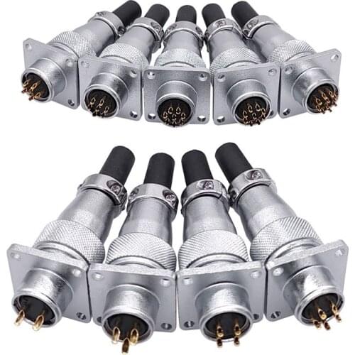 Aviation plug and socket aviation connector WS16 2-10pin female head male seat connector with anti-leakage reverse installation