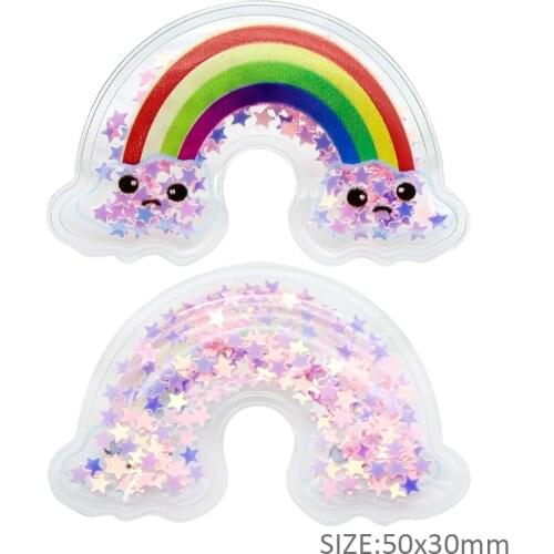 Hot sale unicorn shiny sequin shaker for DIY bag phone quicksand shaker rainbow accessories multiptupose DIY