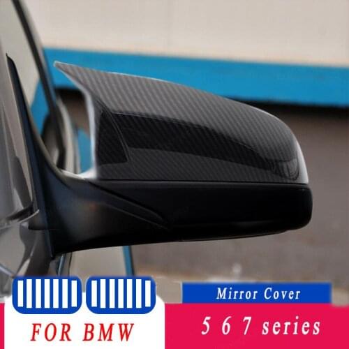 For BMW 5 6 7 series Car Rear View Side Wing Mirror Cap Carbon Fiber Pattern 61 F07 F06 F10 F11 F12 F13 F01-04