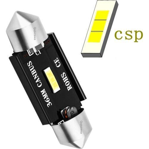 Festoon 31mm 36mm 39mm 41mm CSP LED Bulb C5W C10W Super Bright Car Dome Light Canbus No Error Auto Interior Reading Lamps White