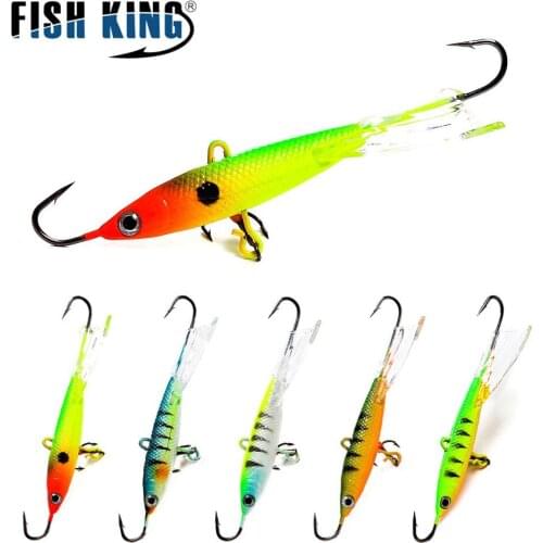 FISH KING 12/15/25g Vertical Metal Jig Winter Ice Fishing Lure 3D Eye Hard Artificial Bait Balancer For Fishing Wobblers