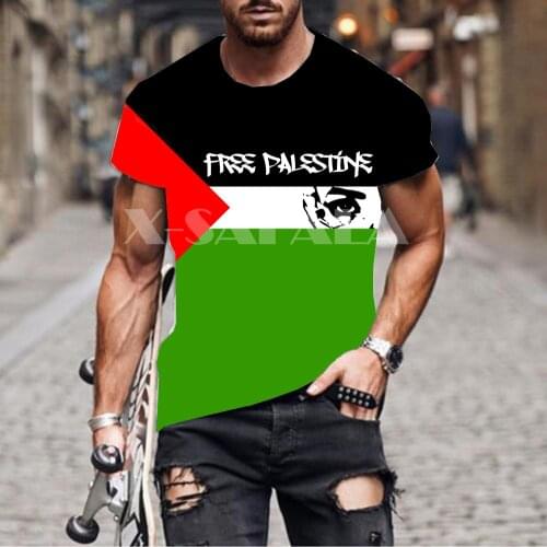 Free Palestine Handala National Symbol Men3D Print T-shirts Summer Fashion Short Sleeve Tee Harajuku Punk Style Women/Unisex-6