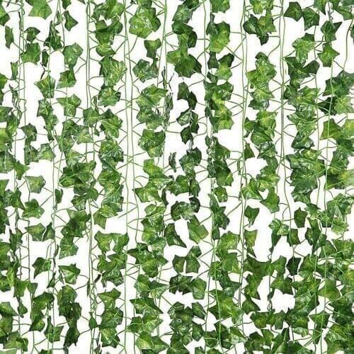 Artificial Leaves Fake Leaves Garland String Leaf Ivy Vine Jungle Birthday Party Backdrops Home Wedding Decoration