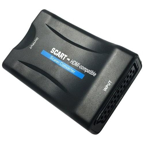 Larryjoe 1080P SCART To HDMI Converter Video Audio Signal Adapter HD HDMI Converter Video Audio HDMI Converter