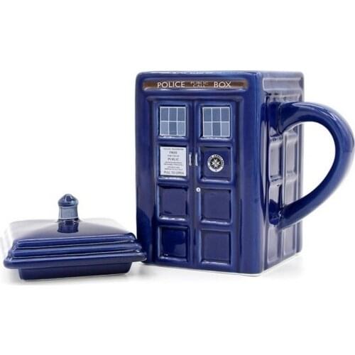 Mug With Removable Lid Cup creative blue color fashion mug cups DDC-43