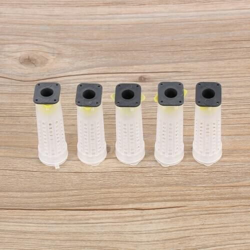 10pcs Cap Beehive Plastic Beekeeping Cell Protector Beekeeper Equip Queen Bee Cage Protective Cover Rearing Prevent Bee Biting