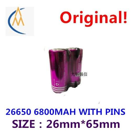 3.7V 26650 6800mah lithium rechargeable battery strong light flashlight equipment fishing led with weldable unit price